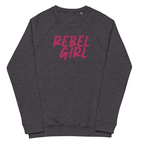 Rebel Girl Unissexo Sweatshirt Raglan Orgânico Vestuário Orgânico com