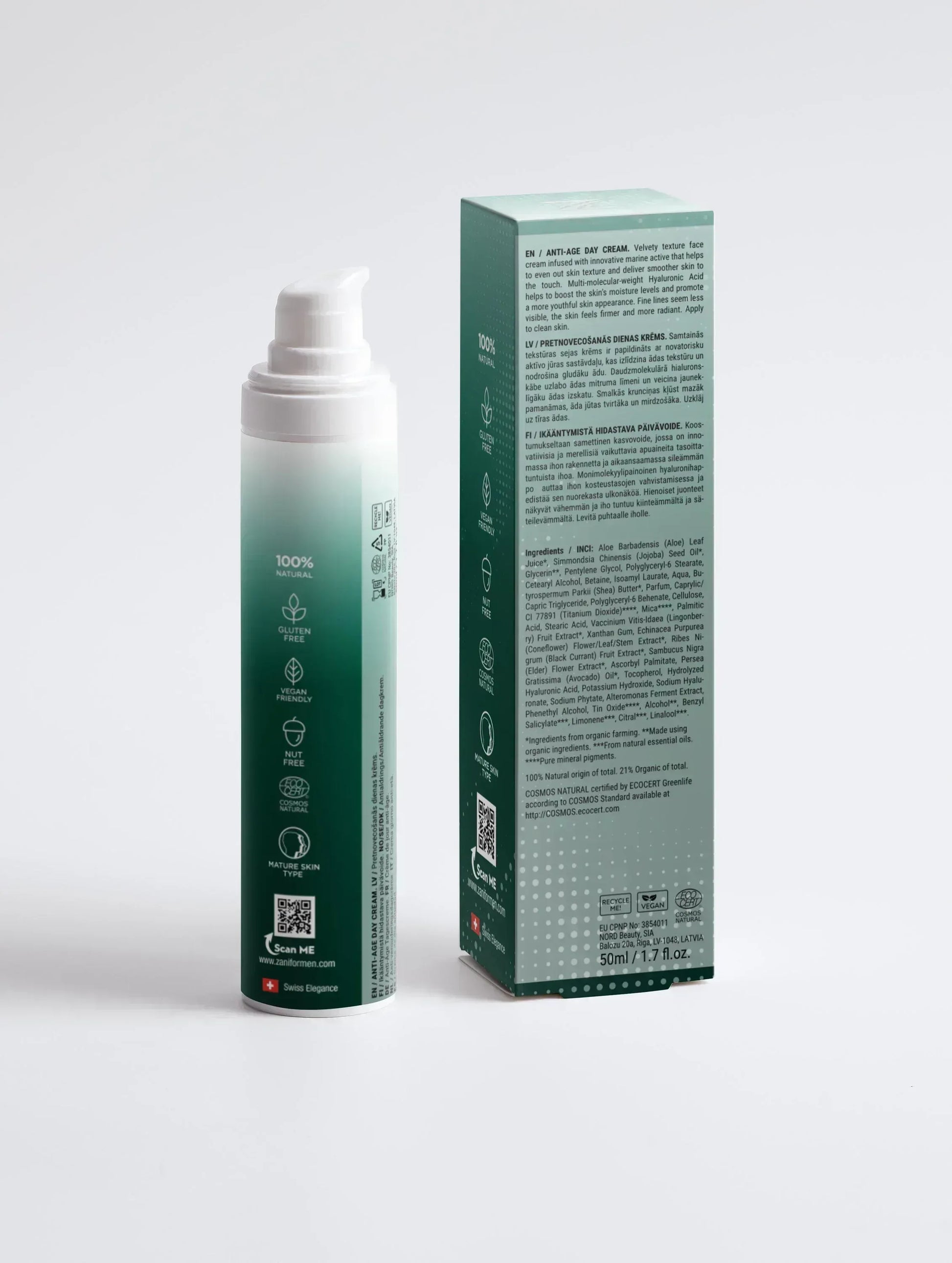 Organic Face Anti-Aging Day Cream, 50 ml - EcoGlow Essence