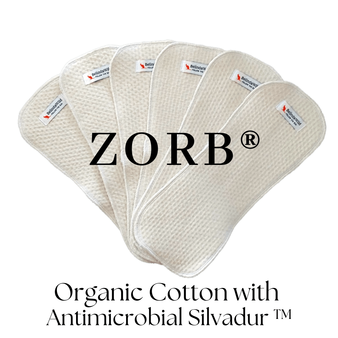 INSERTI in Zorb® Organic Cotton con Antimicrobial SILVADUR® per
