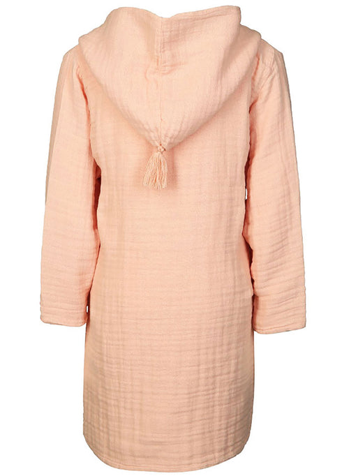 OrganicEra Muslin Bathrobe,Salmon