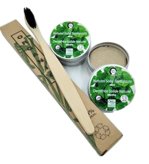 Natural Organic Certified Solid Toothpaste - Gift Set - 1 piece - MADE - EcoGlow Essence