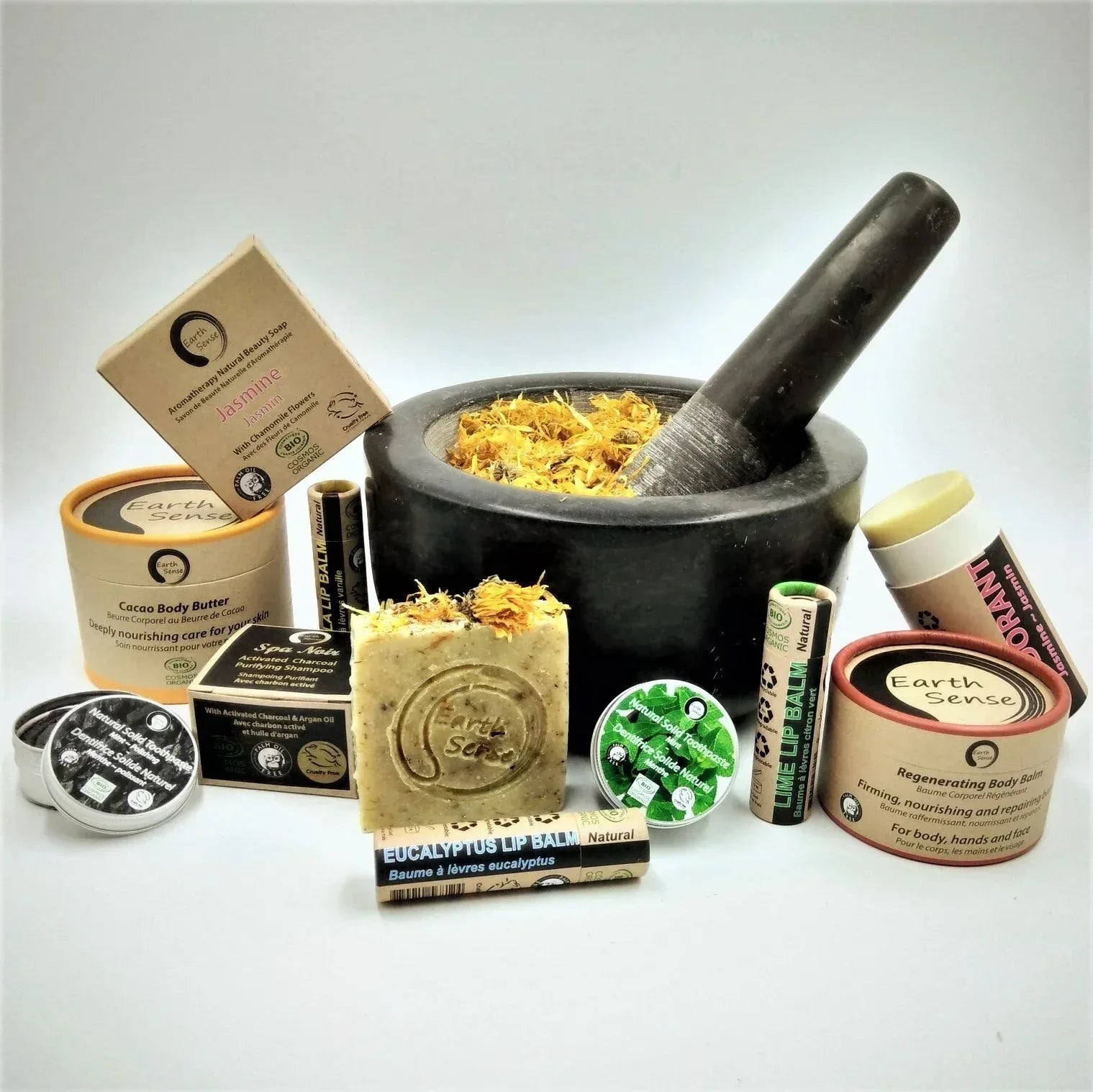 Organic Certified Solid Soap - Lavender & Mint with Shredded Mint - EcoGlow Essence