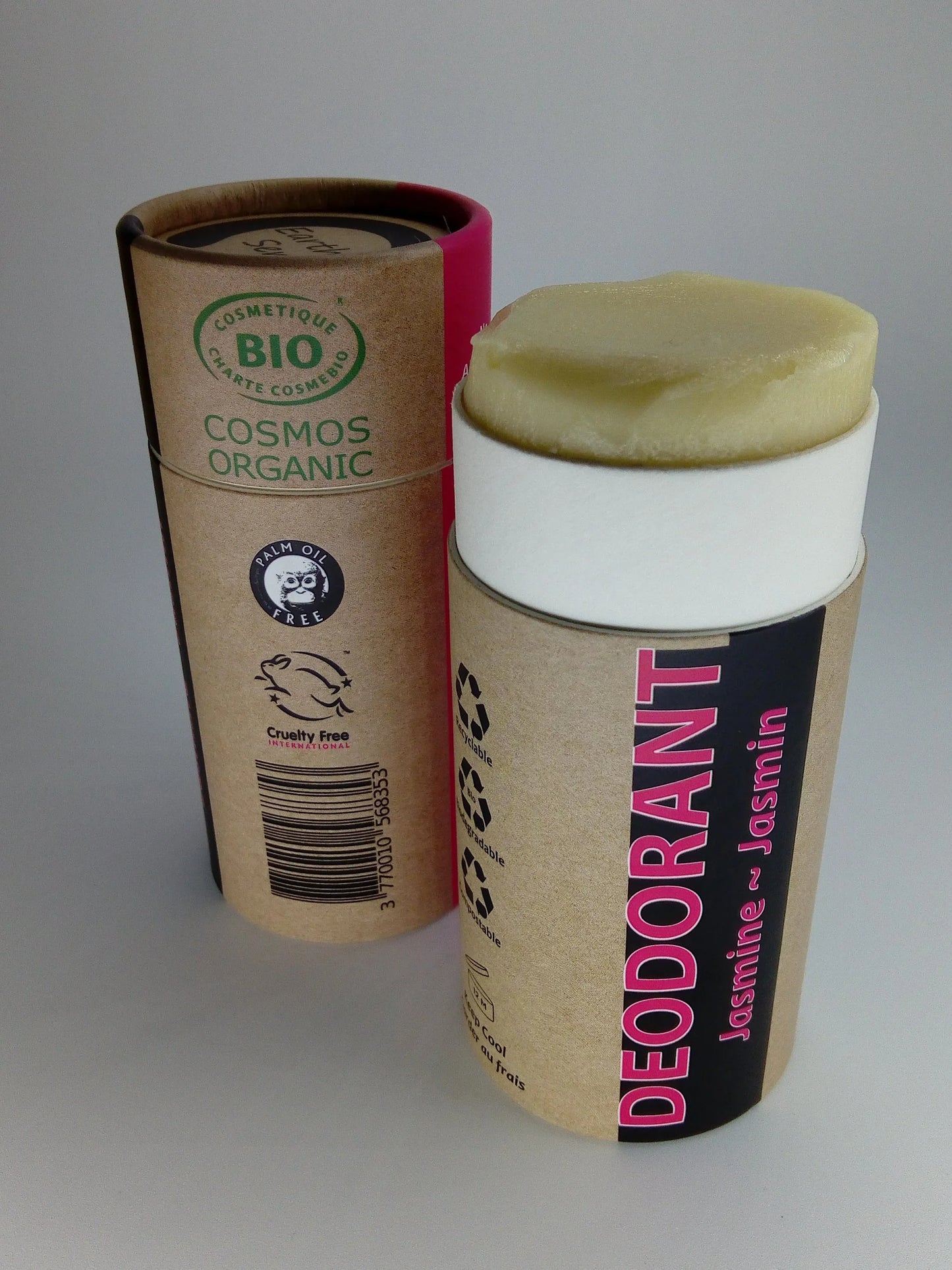 Organic Certified Natural Deodorant - Jasmine 100ml - I piece - 100%, 100 ml - EcoGlow Essence