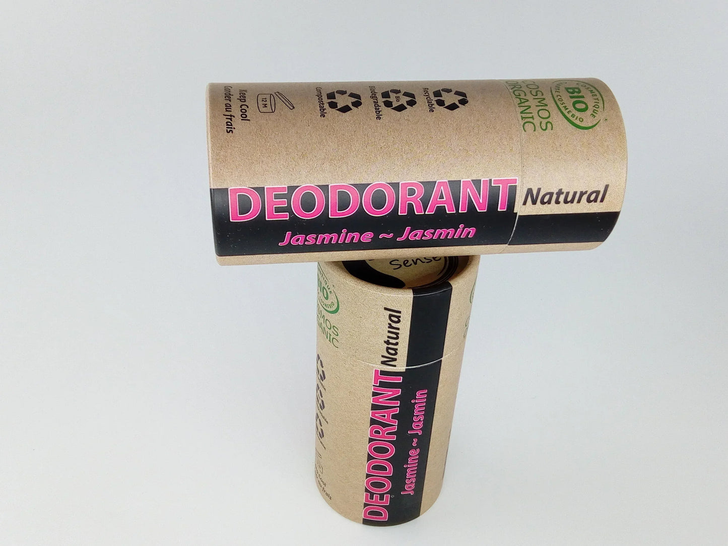 Organic Certified Natural Deodorant - Jasmine 100ml - I piece - 100%, 100 ml - EcoGlow Essence