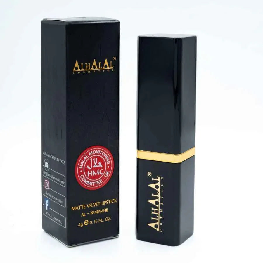 Alhalal Cosmetics Rode Lippenstift Halal And Vegan Velvet - EcoGlow Essence