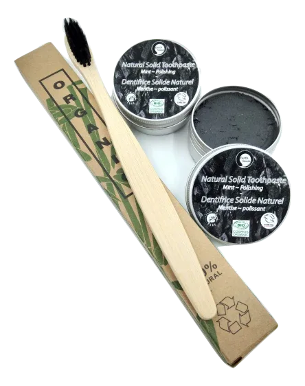 Natural Organic Certified Solid Toothpaste - Gift Set - 1 piece - MADE - EcoGlow Essence