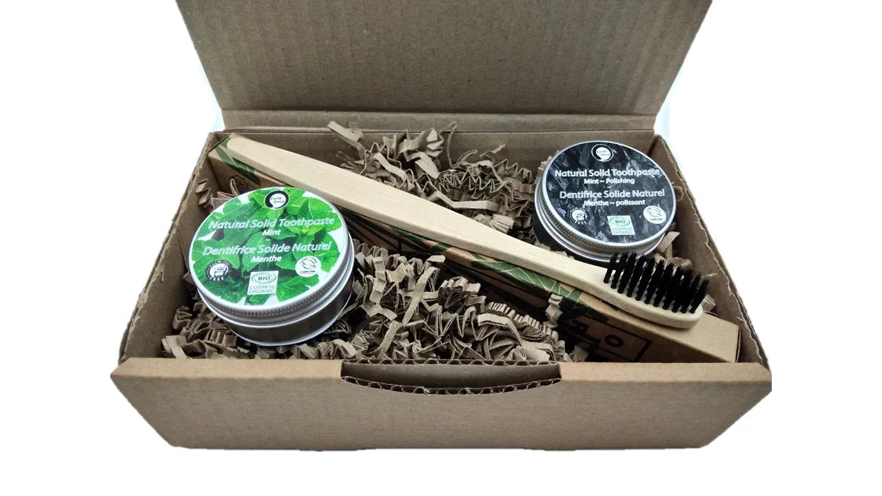 Natural Organic Certified Solid Toothpaste - Gift Set - 1 piece - MADE - EcoGlow Essence