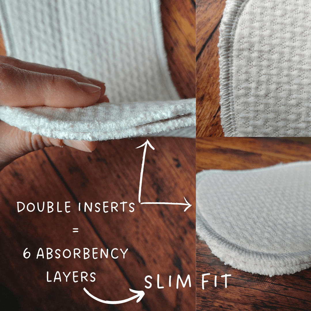 INSERTI in Zorb® Organic Cotton con Antimicrobial SILVADUR® per