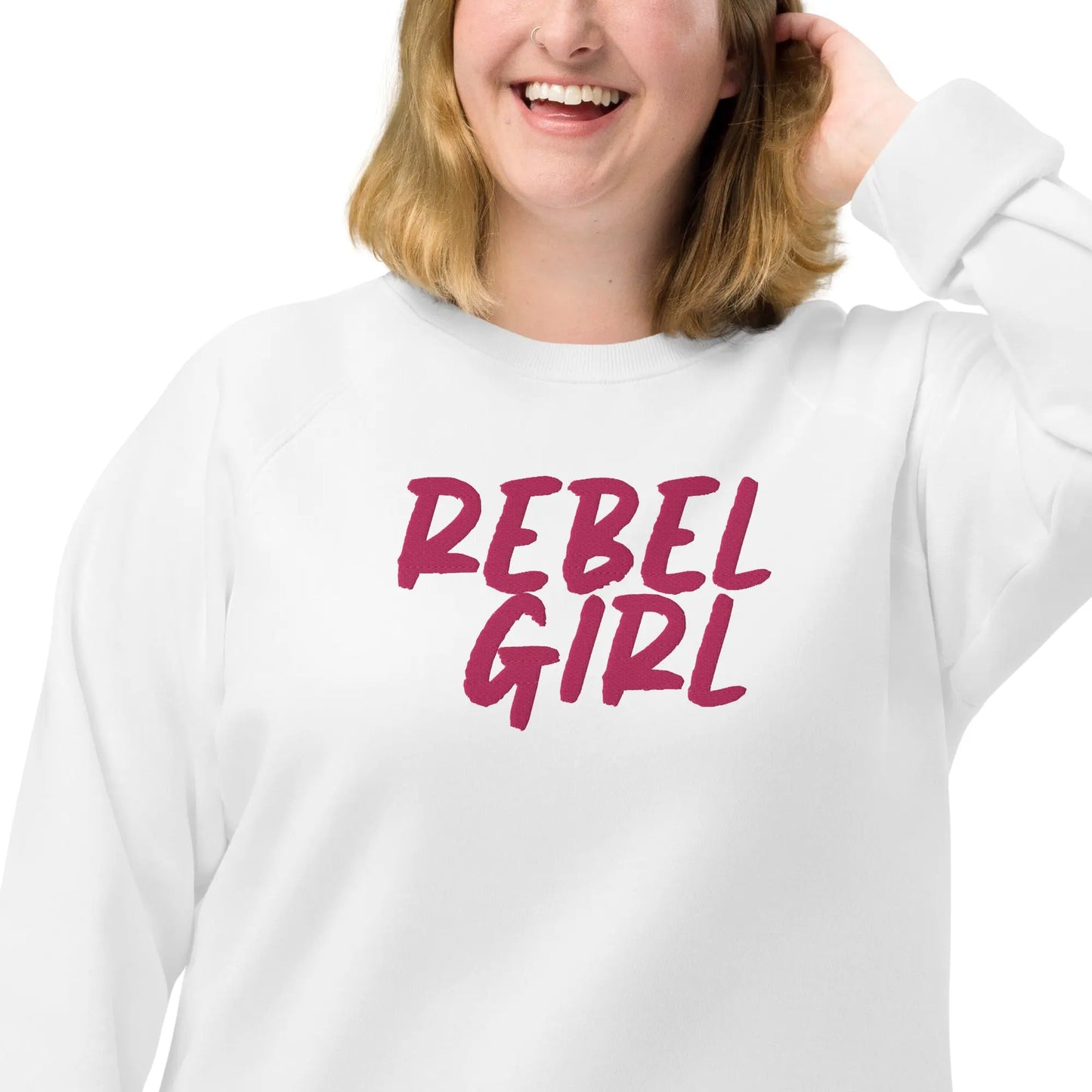 Rebel Girl Unisex Bio Raglan-Sweatshirt Bio-Bekleidung mit