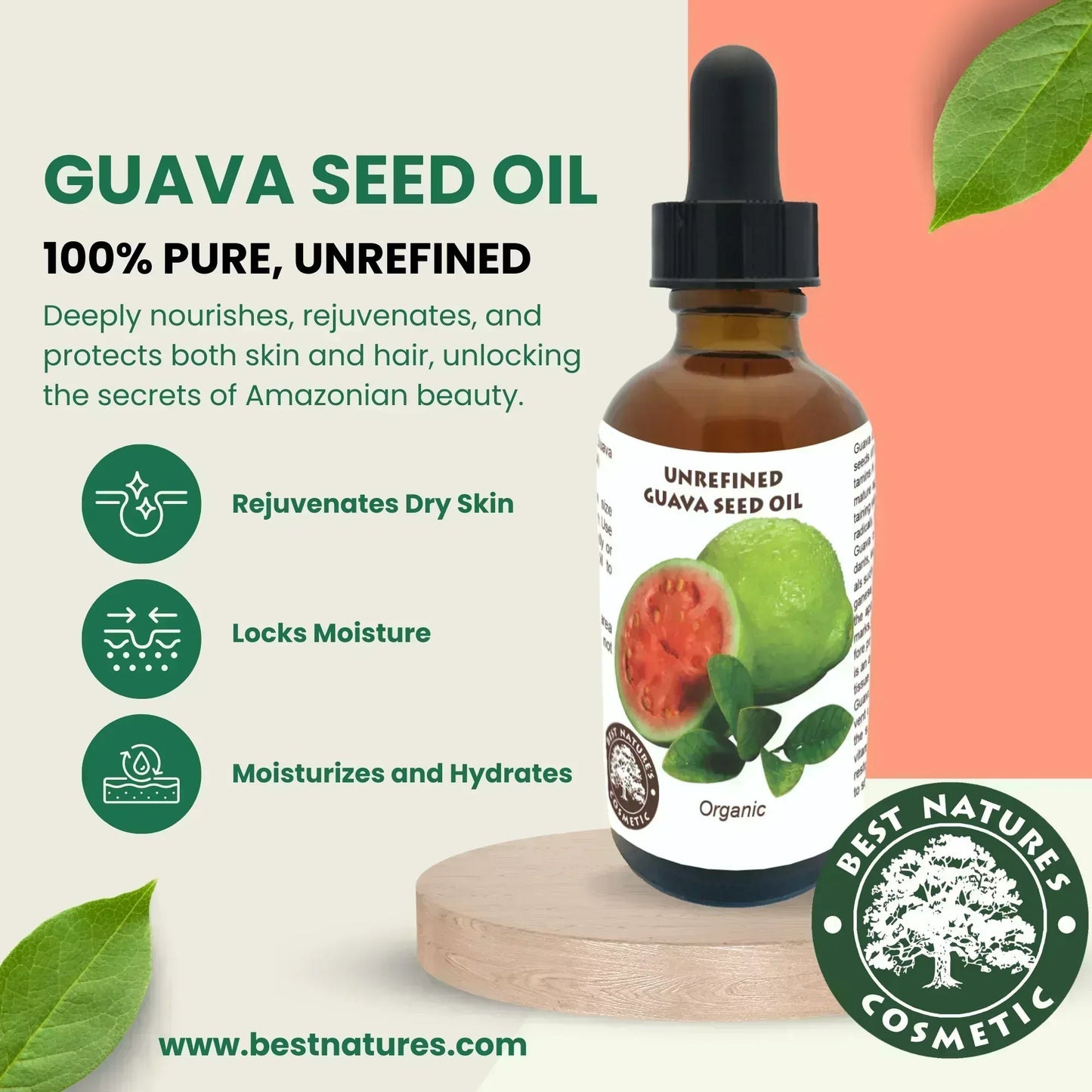 Guava Seed Oil (organic, cold pressed, unrefined) - EcoGlow Essence