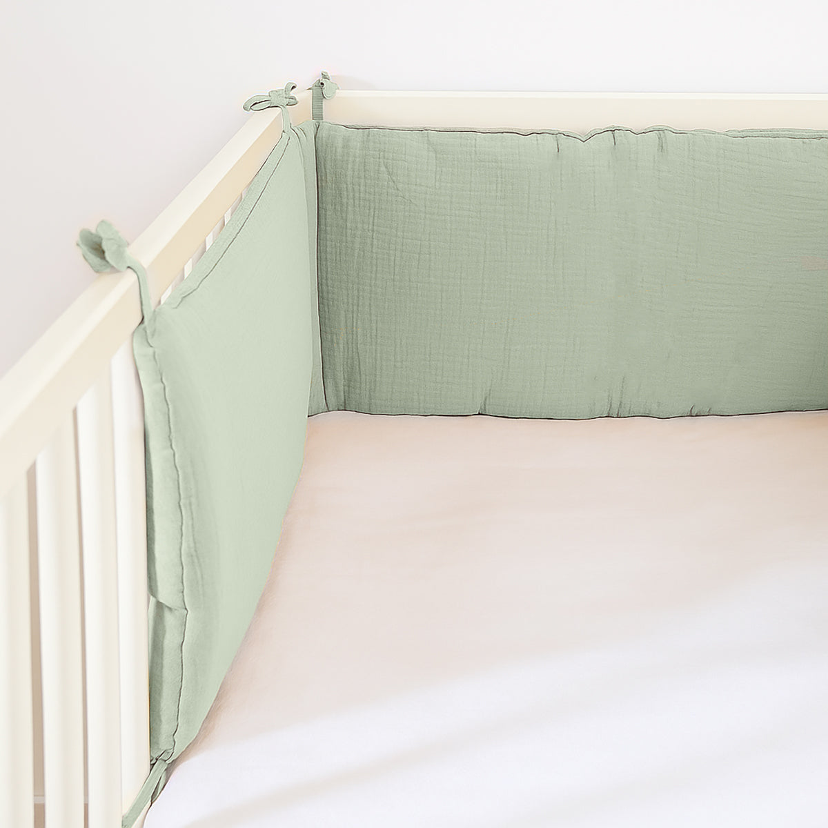 Protector Para Cuna De Algodón Orgánico - Verde