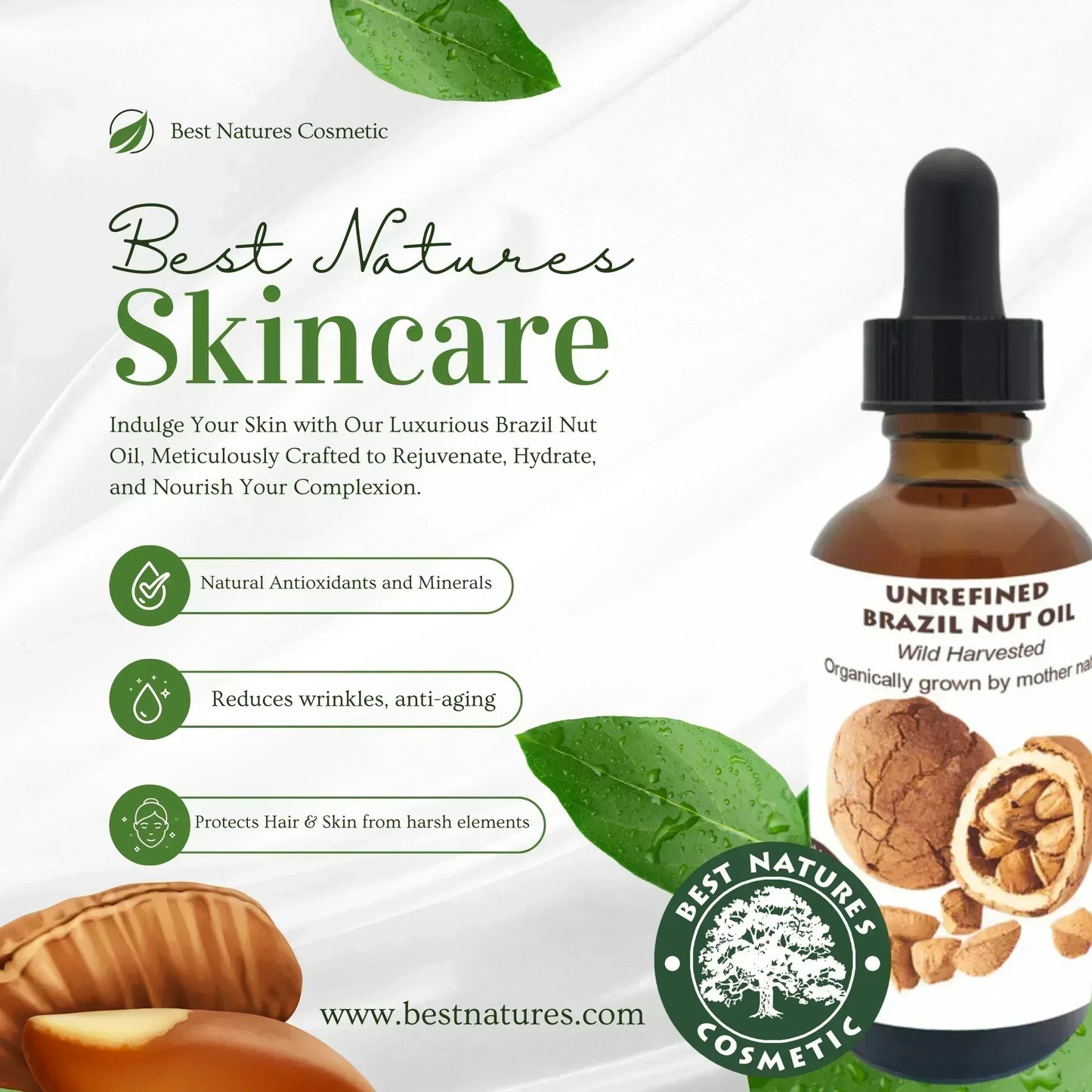 Brazil Nut Oil (organic, cold pressed, unrefined) - EcoGlow Essence