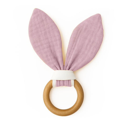 Organic Cotton Teething Ring - Pink