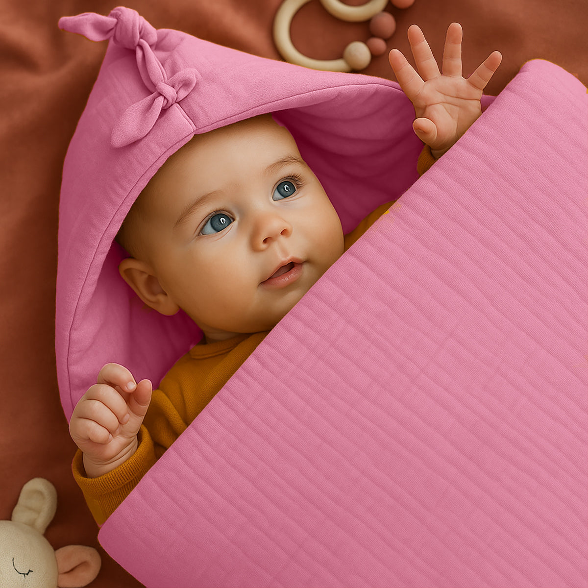 Bolsa tipo Bunting de Algodón Orgánico - Rosa