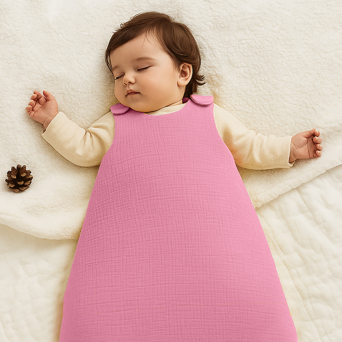 Winterschlafsack aus Bio-Baumwolle - Pink
