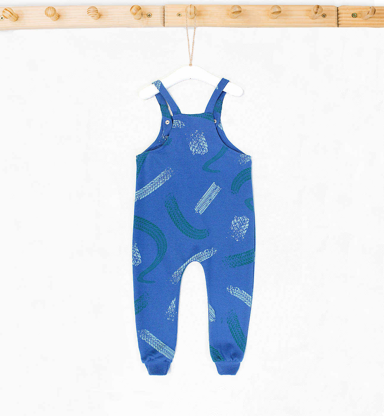 Tire tracks organic jumpsuit
