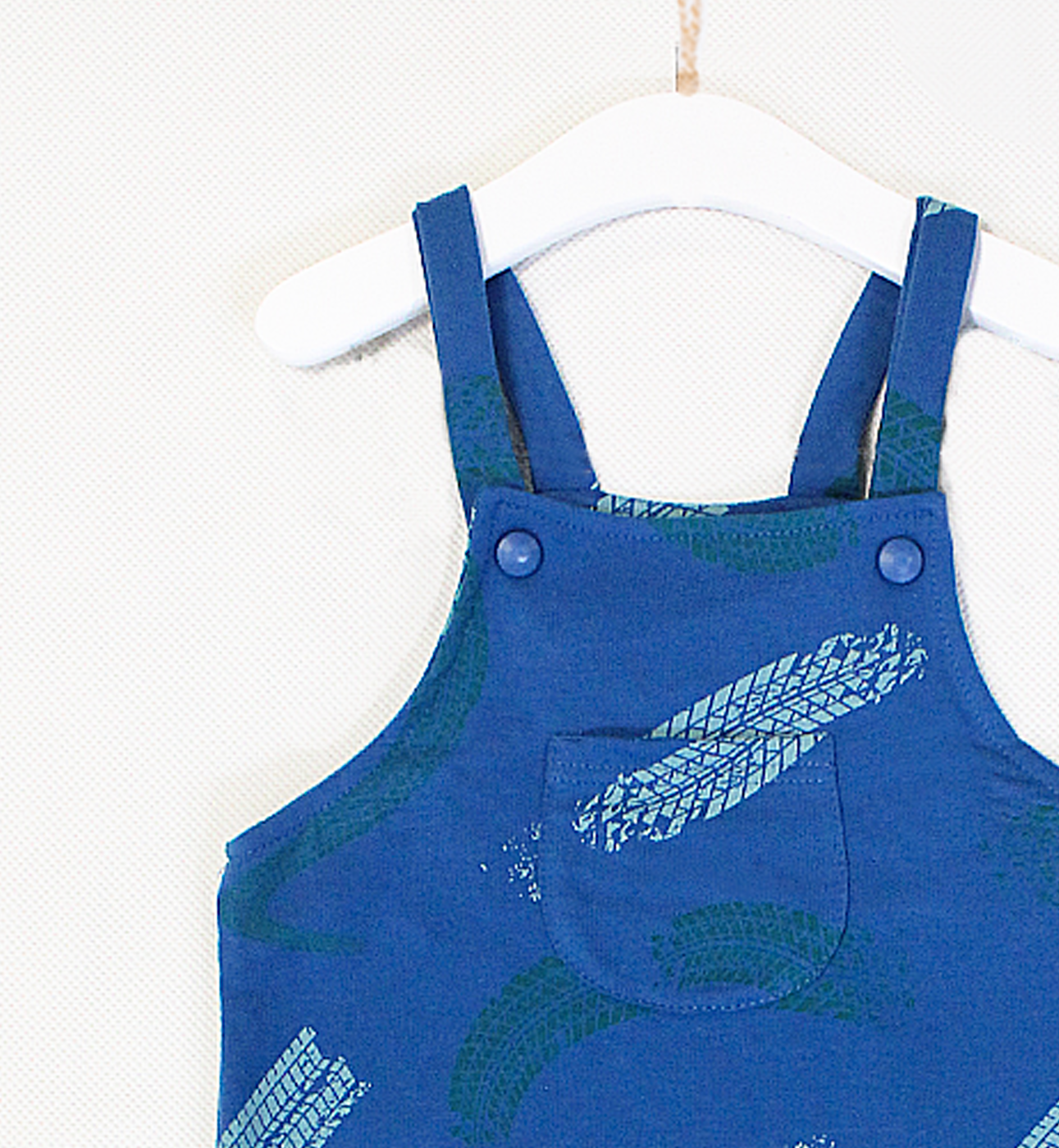 Tire tracks organic jumpsuit