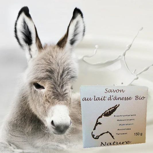 Organic donkey milk soap, natural 150 g - EcoGlow Essence