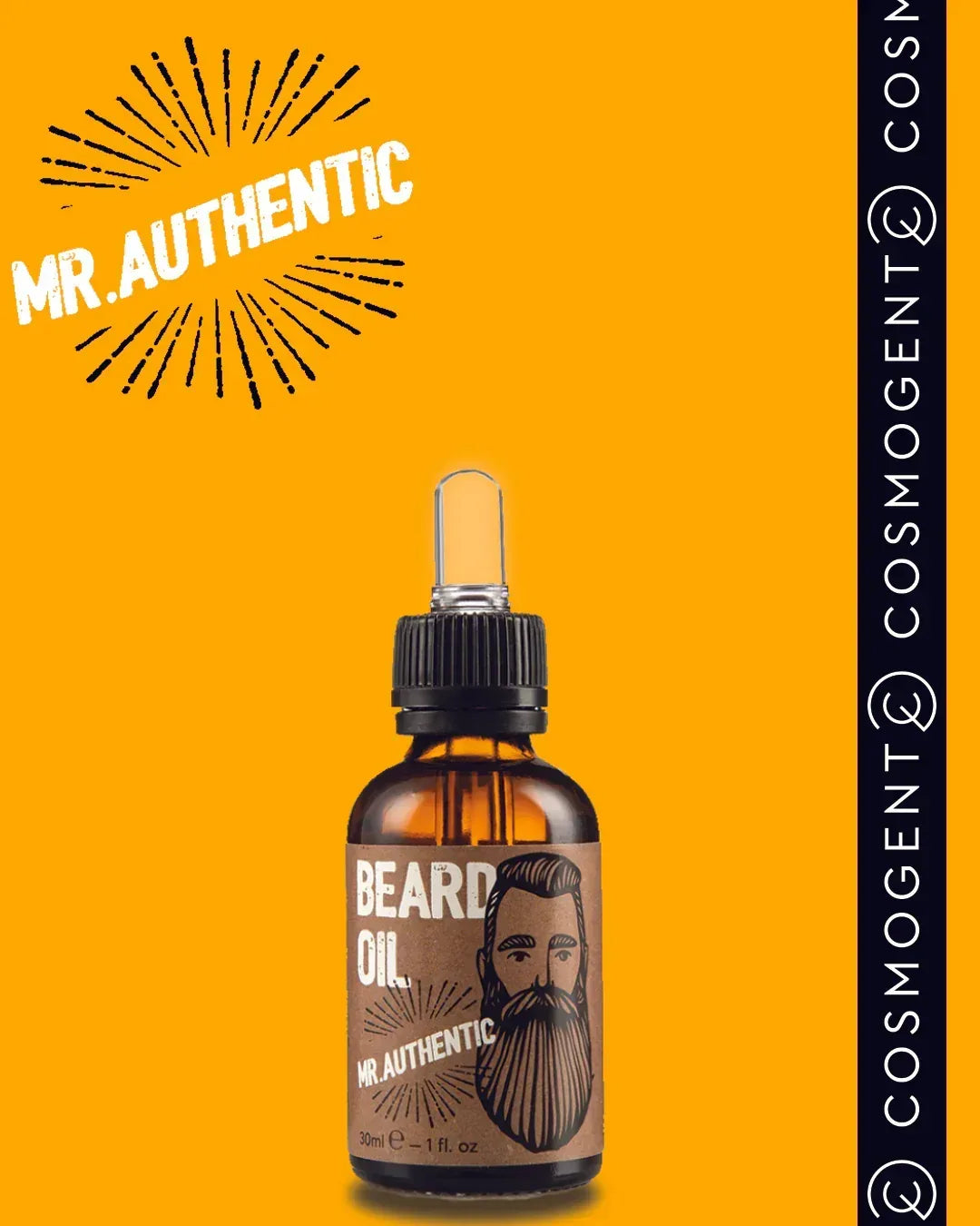 Cosmogent Mr. Authentic – Beard Oil 30ml - EcoGlow Essence